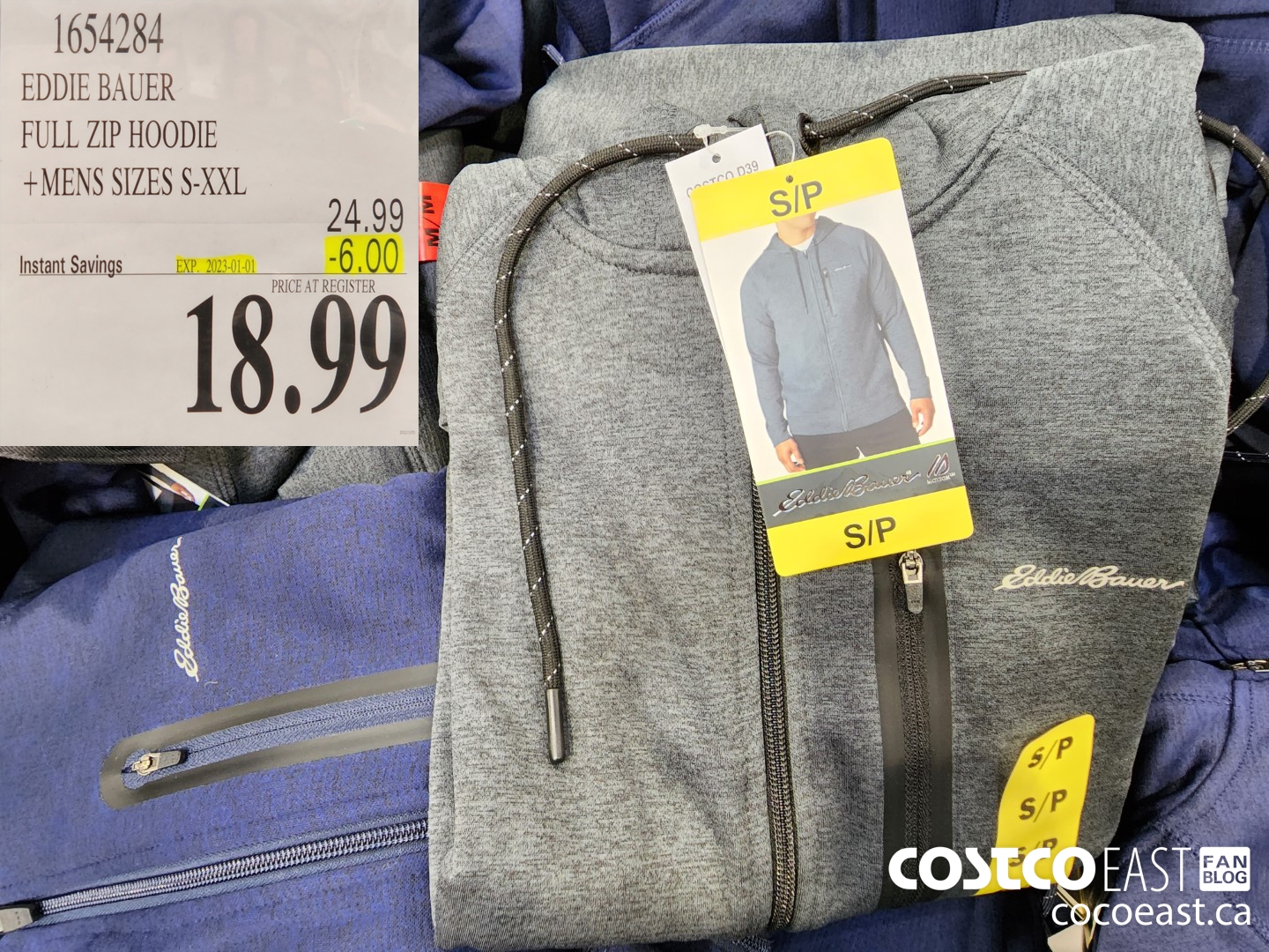 1654284 EDDIE BAUER FULL ZIP HOODIE +MENS SIZES S-XXL ($6.00 INSTANT SAVINGS EXPIRES ON 2023-01-01) $18.99