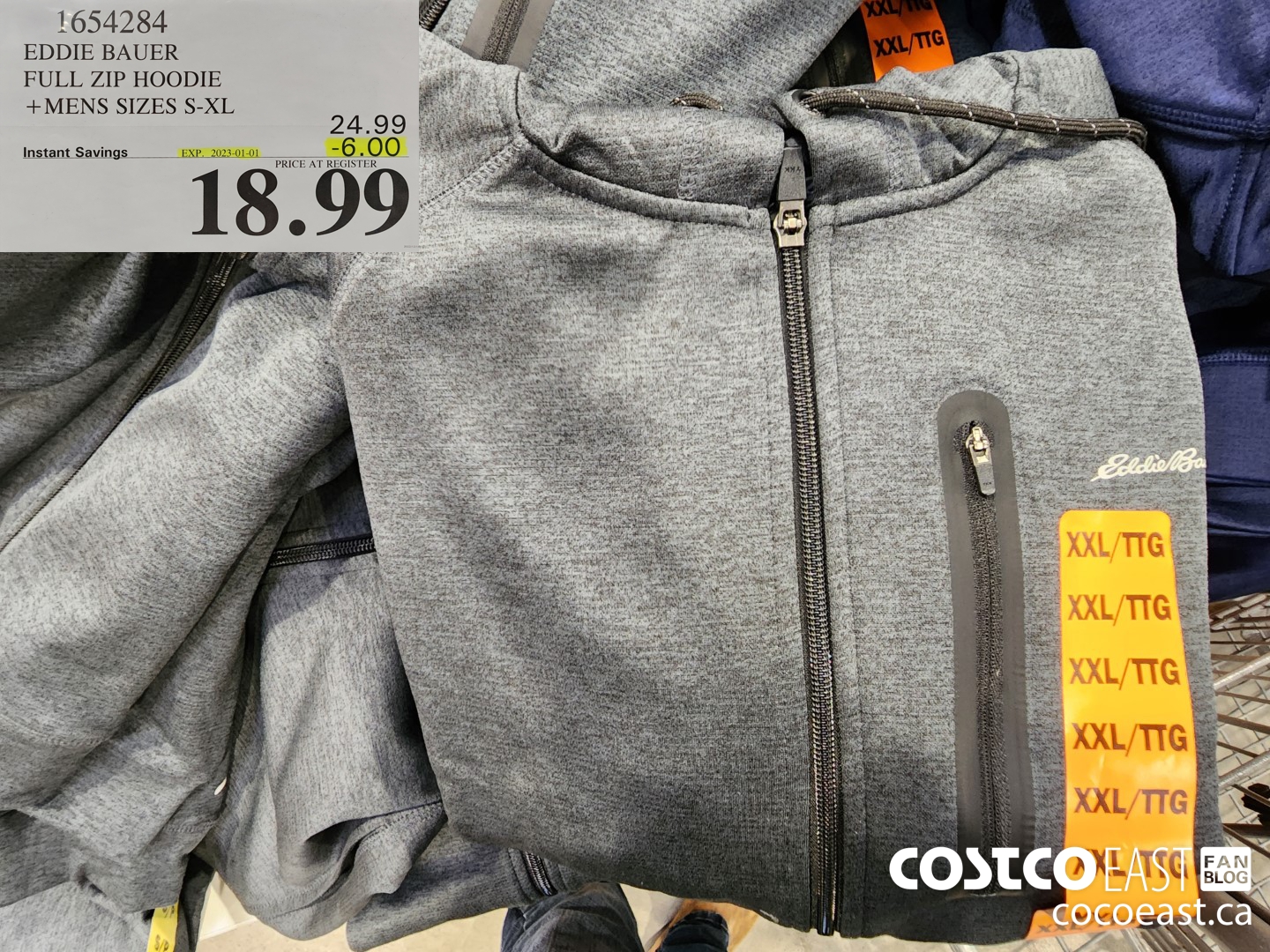 1654284 EDDIE BAUER FULL ZIP HOODIE +MENS SIZES S-XXL ($6.00 INSTANT SAVINGS EXPIRES ON 2023-01-01) $18.99