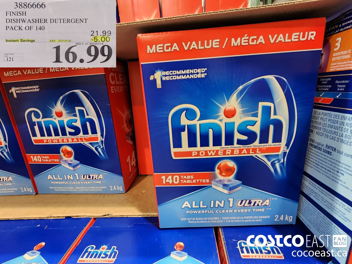 3886666 FINISH DISHWASHER DETERGENT 140 tabs ($5.00 INSTANT SAVINGS EXPIRES ON 2023-01-01) $16.99