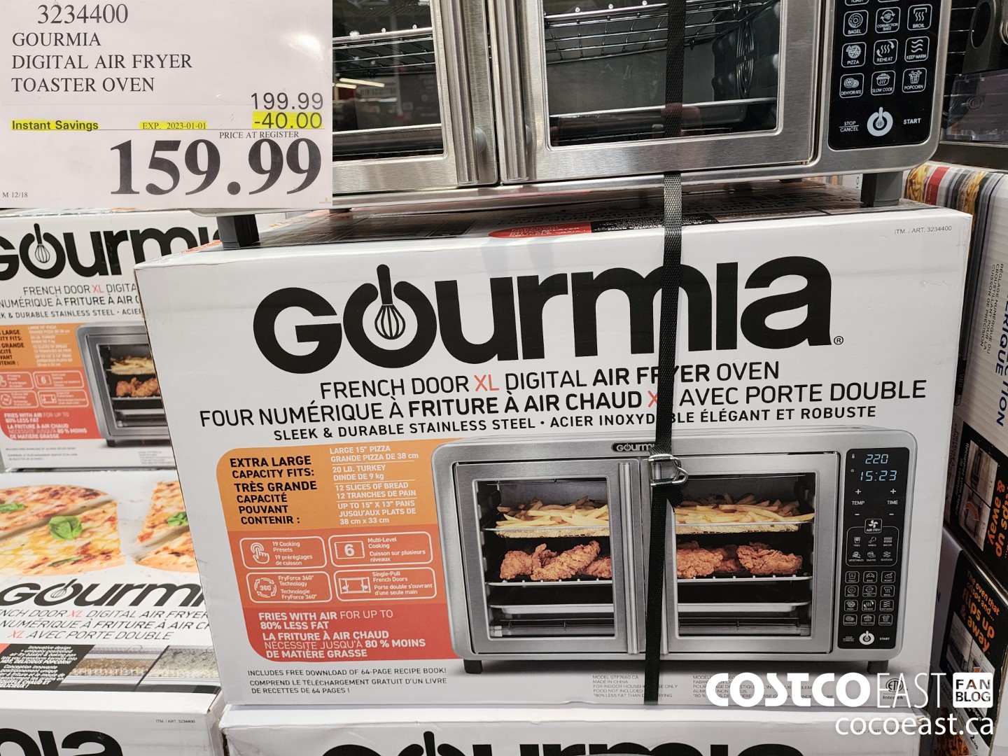 3234400 GOURMIA FRENCH DOOR TOASTER OVEN  ($40.00 INSTANT SAVINGS EXPIRES ON 2023-01-01) $159.99