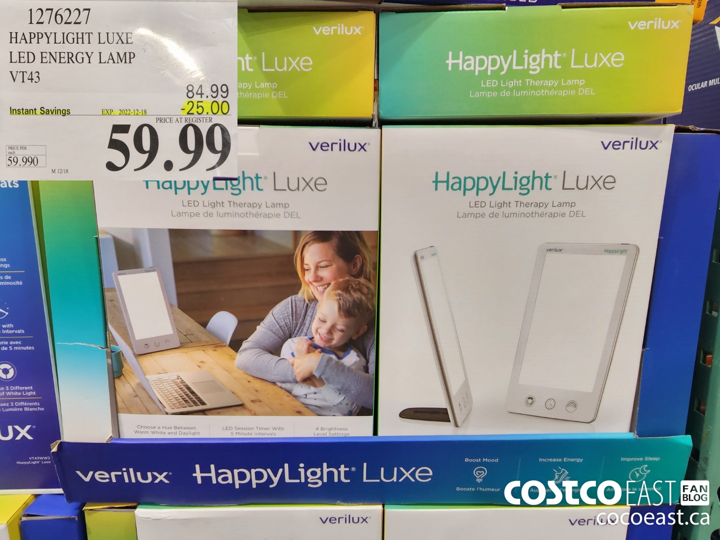 1276227 HAPPYLIGHT LUXE LED ENERGY LAMP VT43 ($25.00 INSTANT SAVINGS EXPIRES ON 2022-12-18) $59.99
