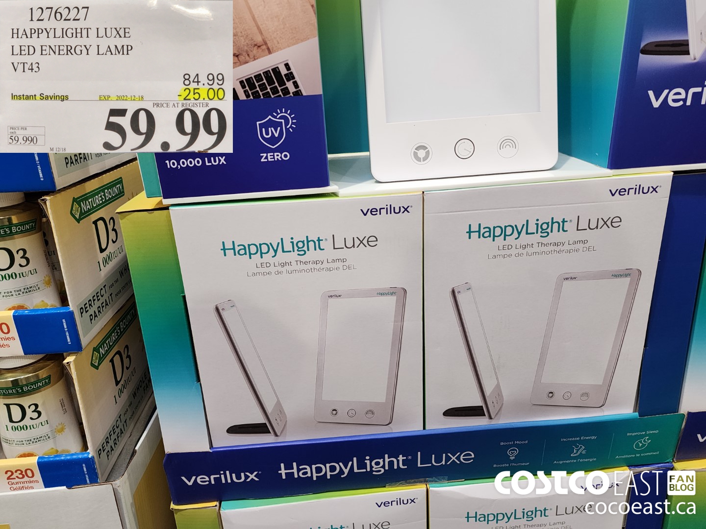 1276227 HAPPYLIGHT LUXE LED ENERGY LAMP VT43 ($25.00 INSTANT SAVINGS EXPIRES ON 2022-12-18) $59.99