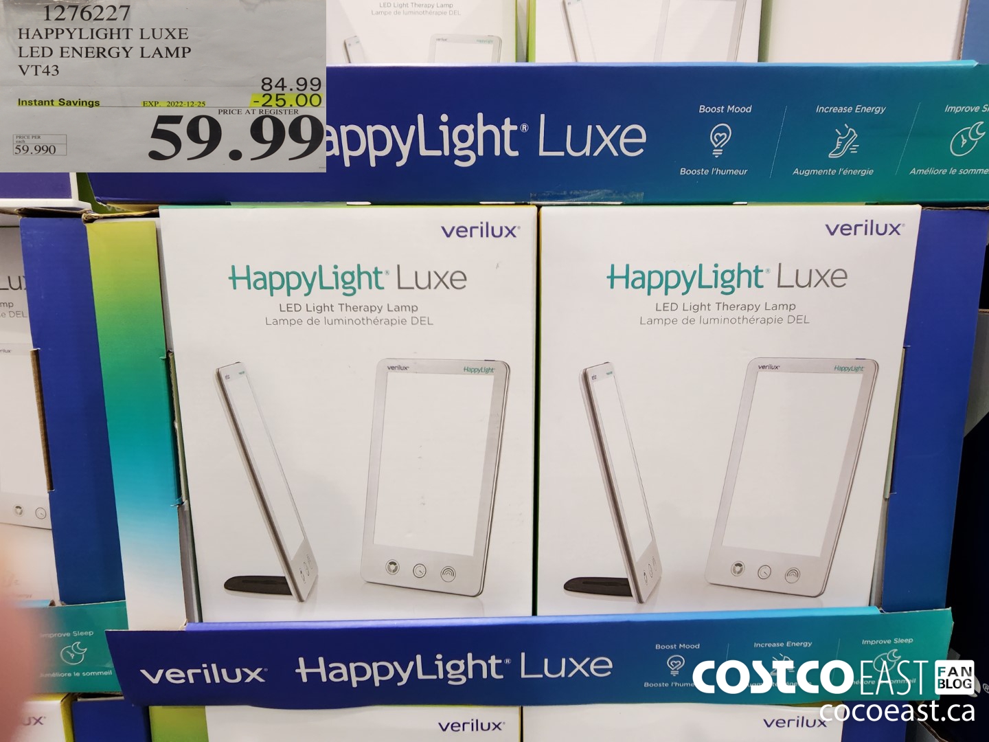 1276227 HAPPYLIGHT LUXE LED ENERGY LAMP VT43 ($25.00 INSTANT SAVINGS EXPIRES ON 2022-12-25) $59.99