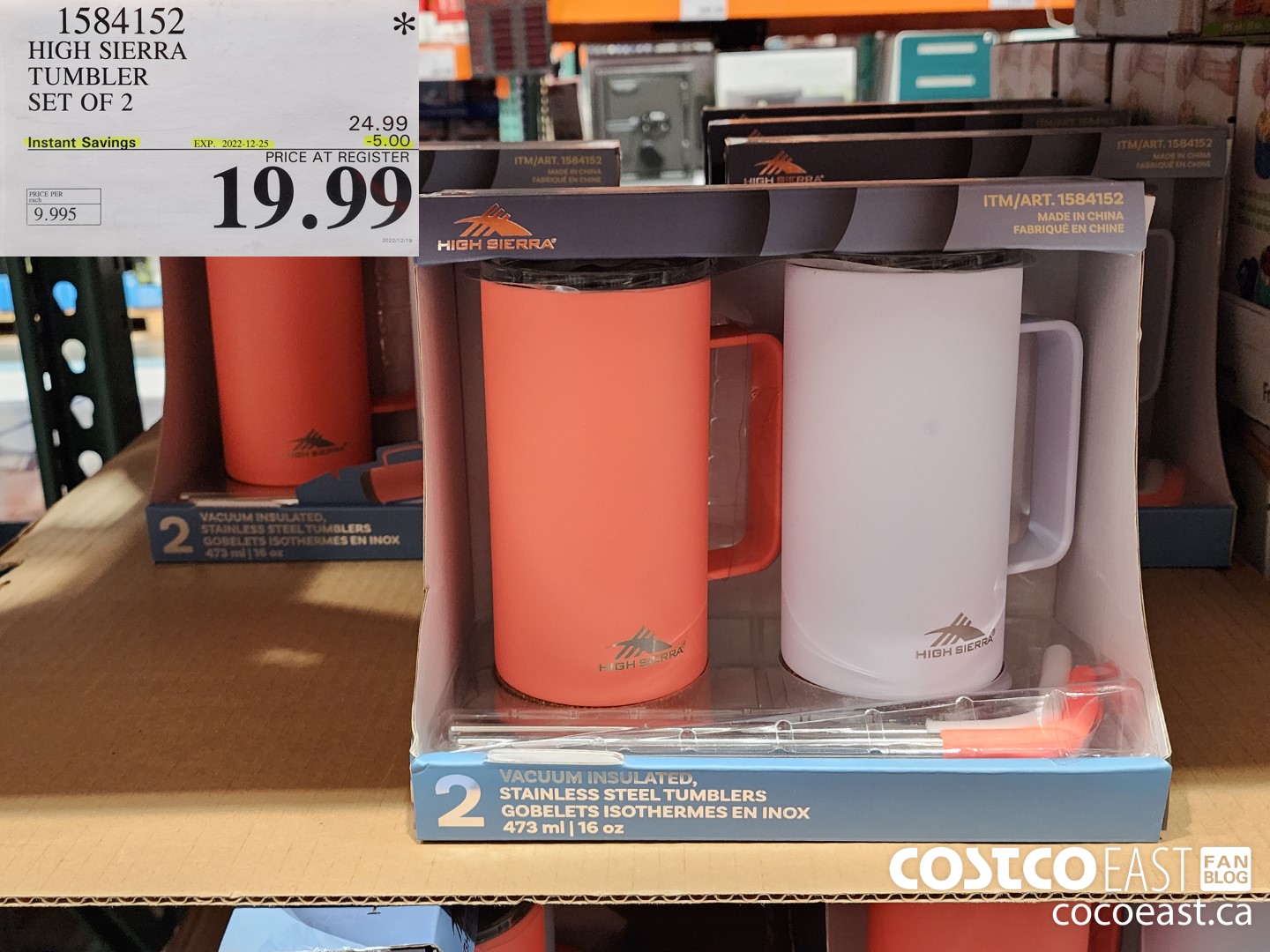 1584152 HIGH SIERRA TUMBLER SET OF 2 ($5.00 INSTANT SAVINGS EXPIRES ON 2022-12-25) $19.99