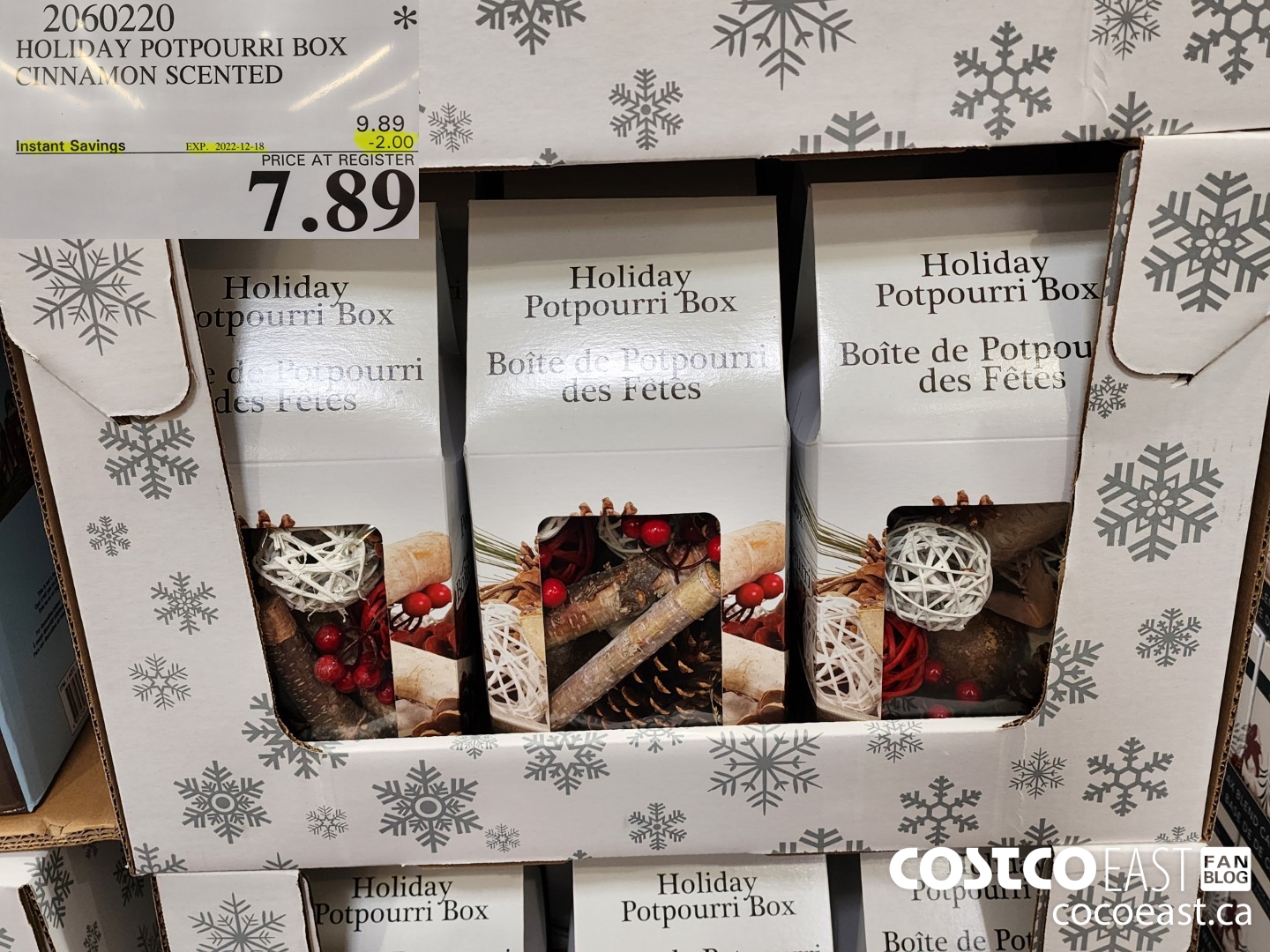 2060220 HOLIDAY POTPOURRI BOX CINNAMON SCENTED ($2.00 INSTANT SAVINGS EXPIRES ON 2022-12-18) $7.89