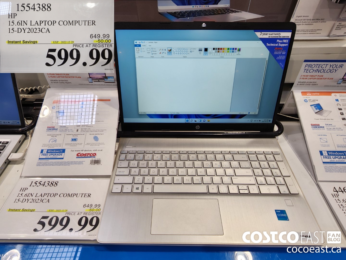 1554388 HP 15.6 IN LAPTOP COMPUTER 15-DY2023CA ($50.00 INSTANT SAVINGS EXPIRES ON 2022-12-28) $599.99