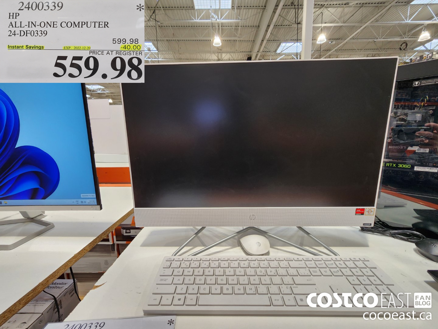 2400339 HP ALL-IN-ONE COMPUTER 24-DF0339 ($40.00 INSTANT SAVINGS EXPIRES ON 2022-12-20) $559.98