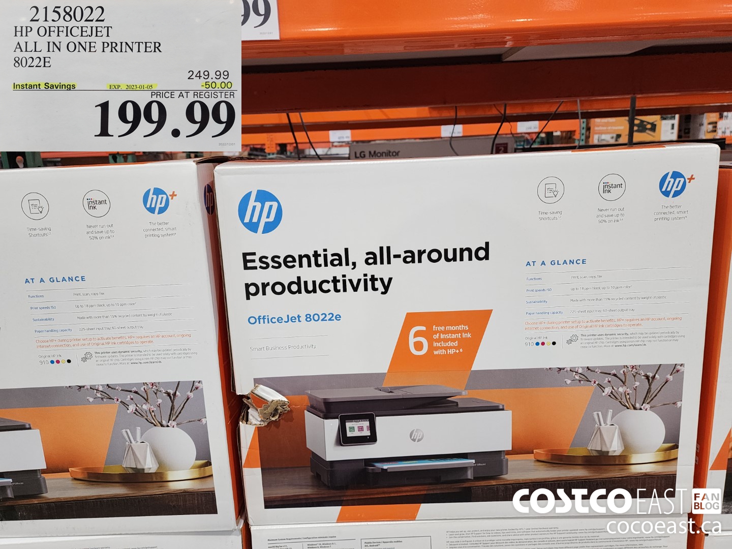 2158022 HP CFFICEJET ALL IN ONE PRINTER 8022E ($50.00 INSTANT SAVINGS EXPIRES ON 2023-01-05) $199.99