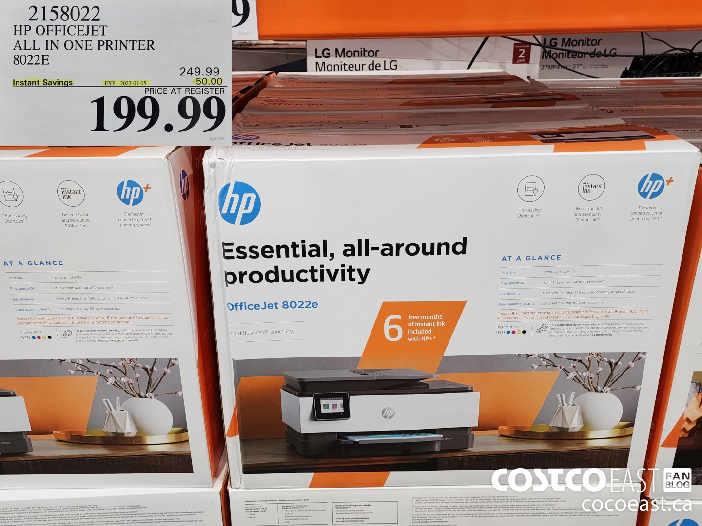 2158022 HP CFFICEJET ALL IN ONE PRINTER 8022E ($50.00 INSTANT SAVINGS EXPIRES ON 2023-01-05) $199.99