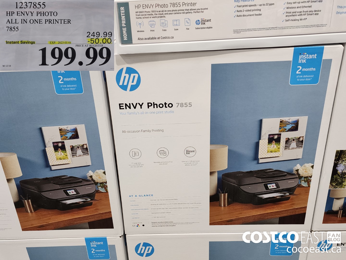 231855 HP ENVY PHOTO ALL IN ONE PRINTER 7855 ($50.00 INSTANT SAVINGS EXPIRES ON 2023-01-01) $199.99