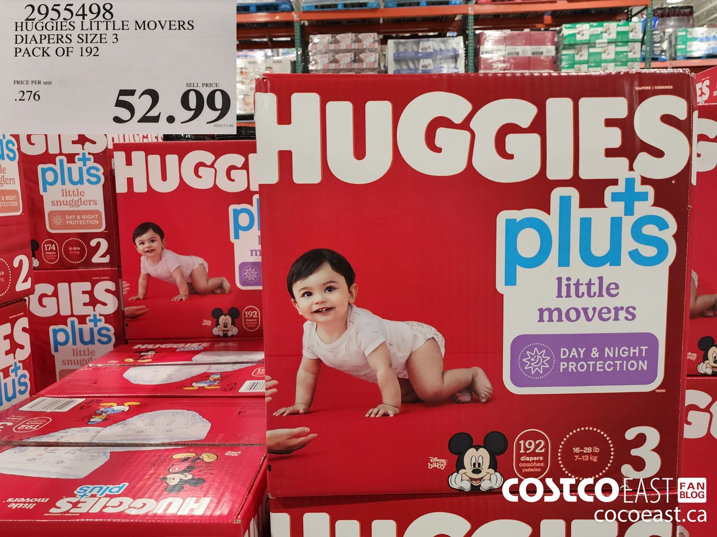 2955498 HUGGIES LITTLE MOVERS DIAPERS SIZE 3 PACK OF 192 $52.99