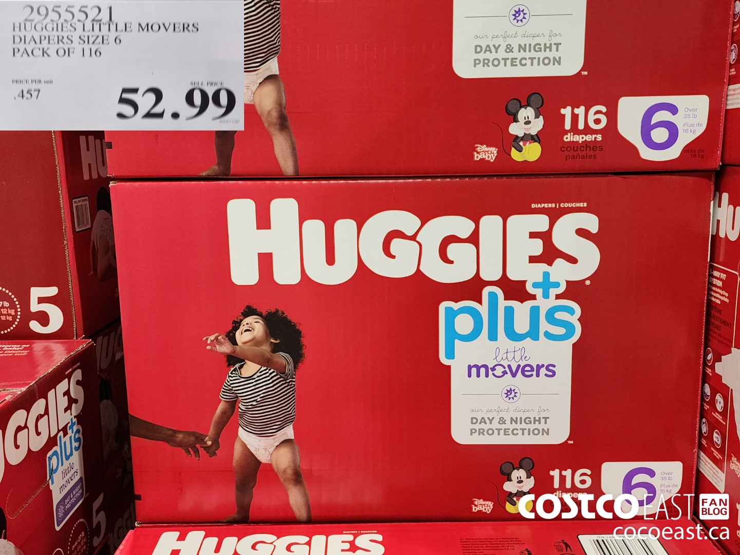 2955521 HUGGIES LITTLE MOVERS DIAPERS SIZE 6 PACK OF 116 $52.99