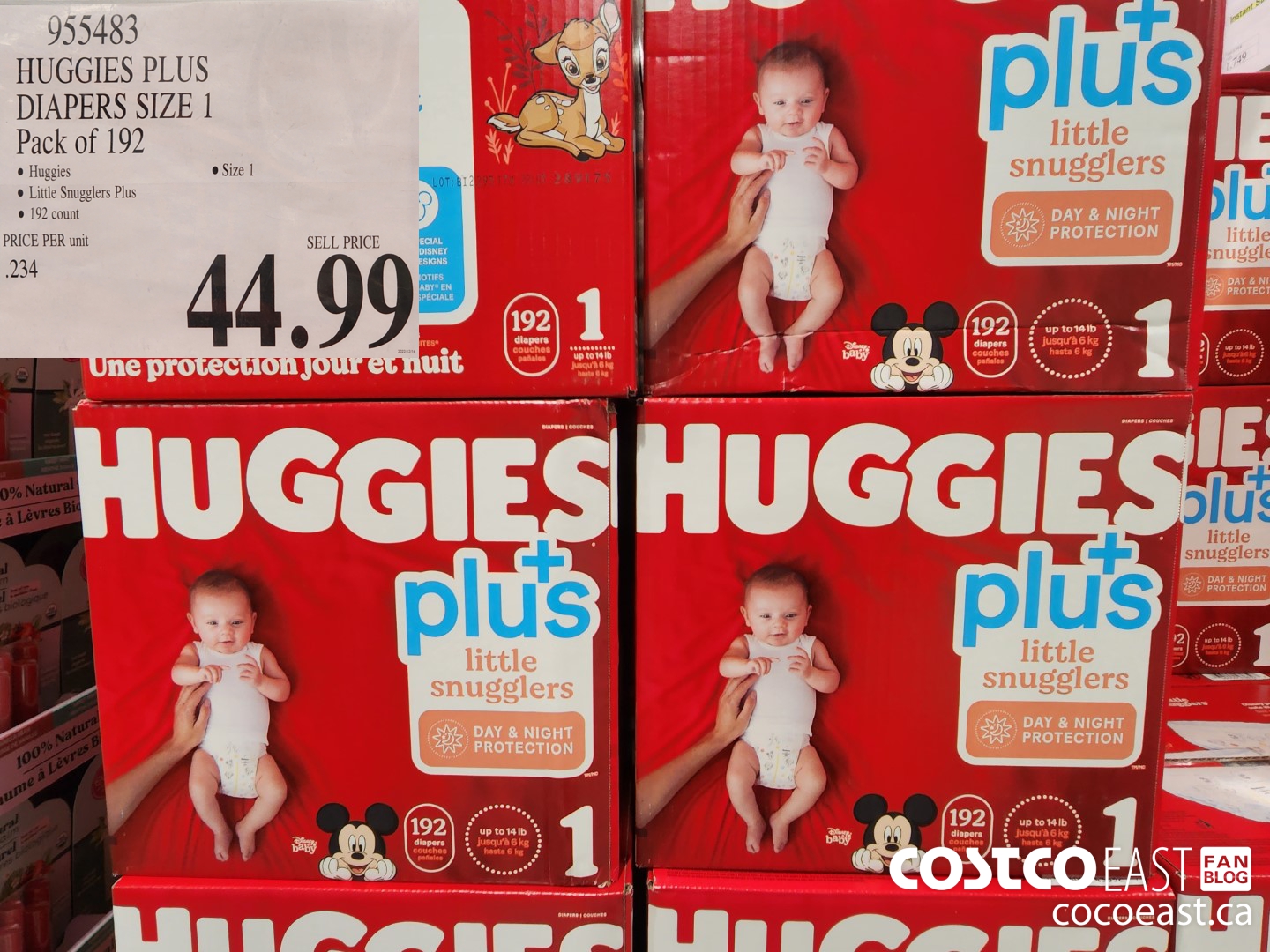 955483 HUGGIES LITTLE SNUGGLE SIZE 1 DIAPERS PACK OF 192 $44.99
