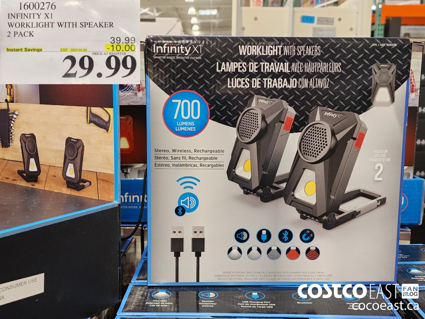 1600276 INFINITY X1 WORKLIGHT WITH SPEAKER 2 PACK ($10.00 INSTANT SAVINGS EXPIRES ON 2023-01-01) $29.99