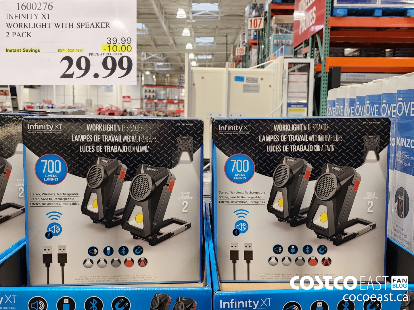 1600276 INFINITY X1 WORKLIGHT WITH SPEAKER 2 PACK ($10.00 INSTANT SAVINGS EXPIRES ON 2023-01-01) $29.99