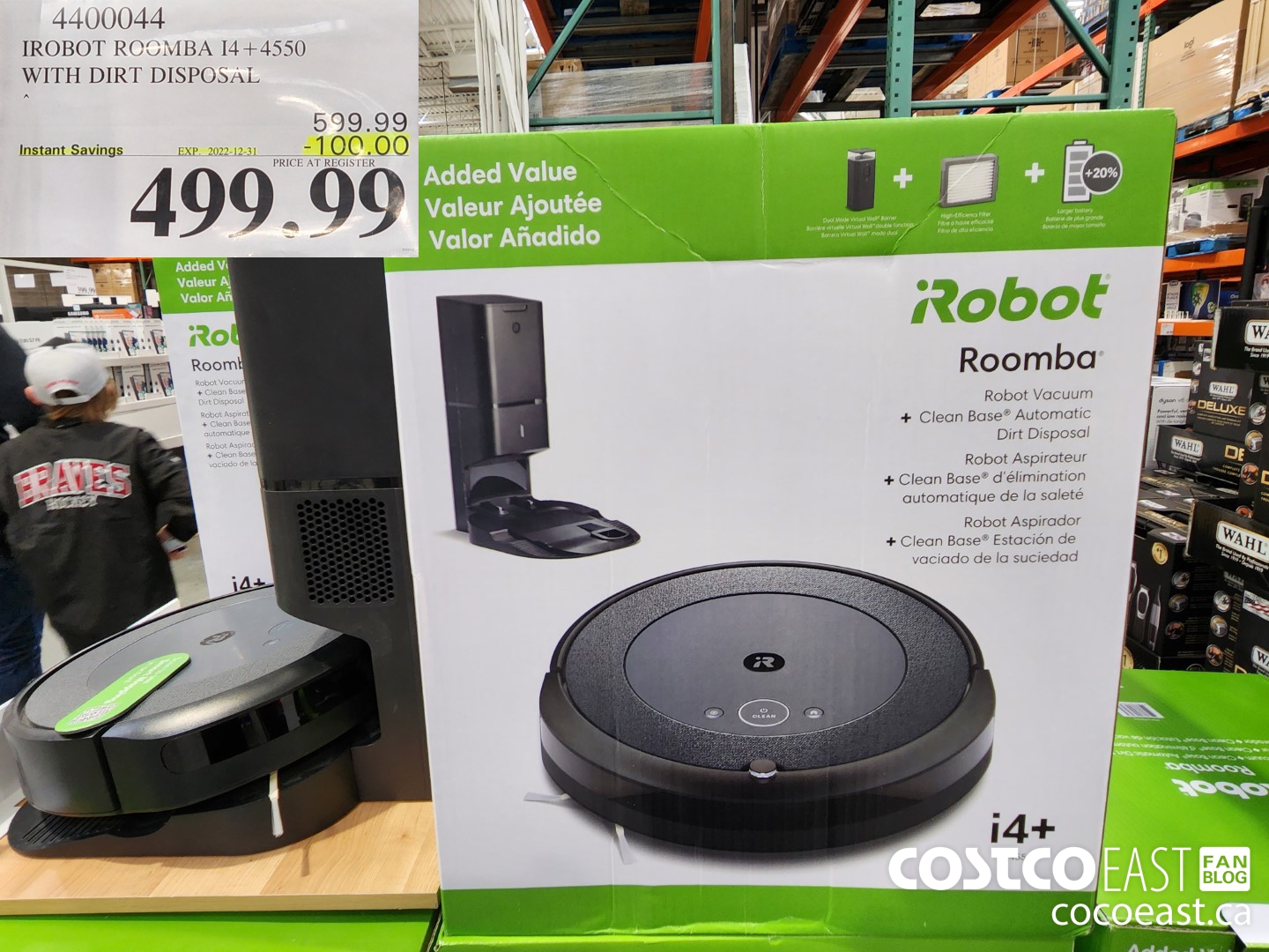 4400044 IROBOT ROOMBA I4+4550 WITH DIRT DISPOSAL ($100.00 INSTANT SAVINGS EXPIRES ON 2022-12-31) $499.99
