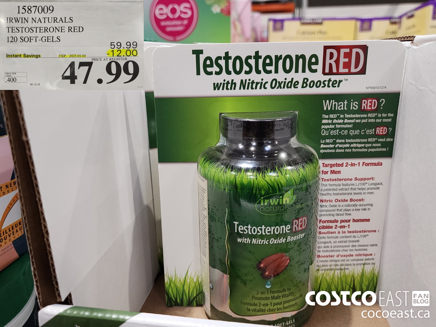 1587009 IRWIN NATURALS TESTOSTERONE RED 120 SOFT-GELS ($12.00 INSTANT SAVINGS EXPIRES ON 2023-01-01) $47.99