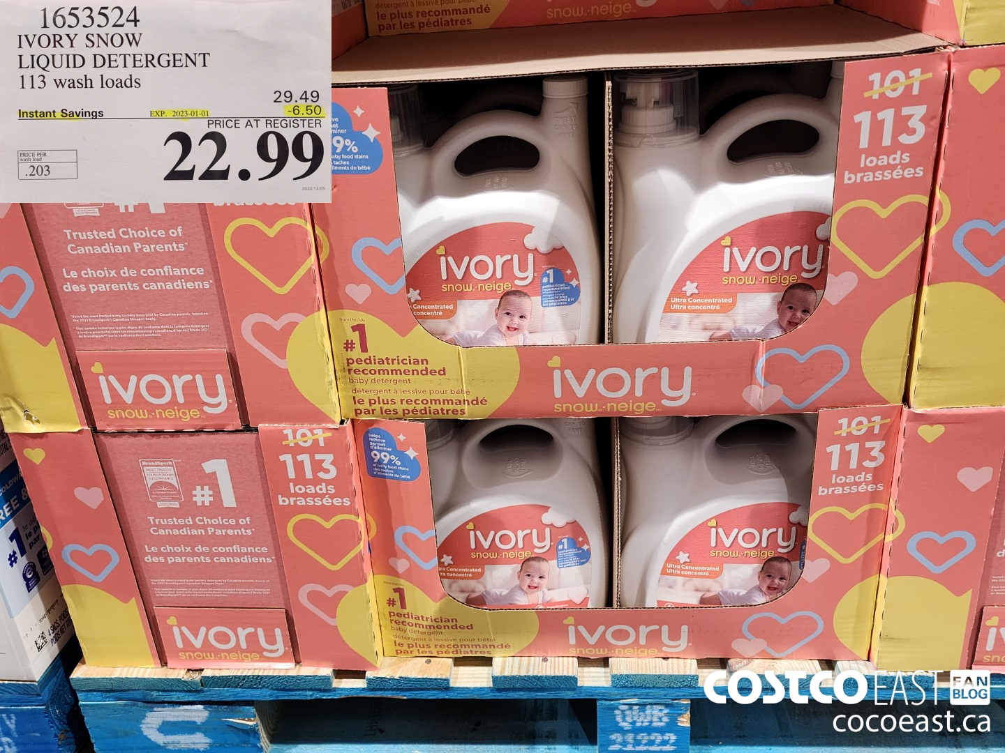 1653524 IVORY SNOW LIQUID DETERGENT 113 wash loads ($6.50 INSTANT SAVINGS EXPIRES ON 2023-01-01) $22.99