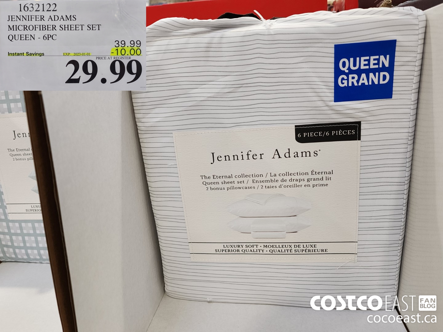 1632122 JENNIFER ADAMS MICROFIBER SHEET SET QUEEN - 6PC ($10.00 INSTANT SAVINGS EXPIRES ON 2023-01-01) $29.99