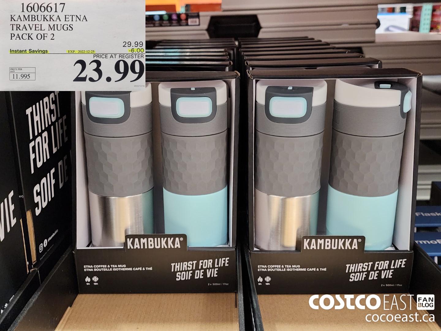 1606617 KAMBUKKA ETNA TRAVEL MUGS PACK OF 2 ($6.00 INSTANT SAVINGS EXPIRES ON 2022-12-25) $23.99