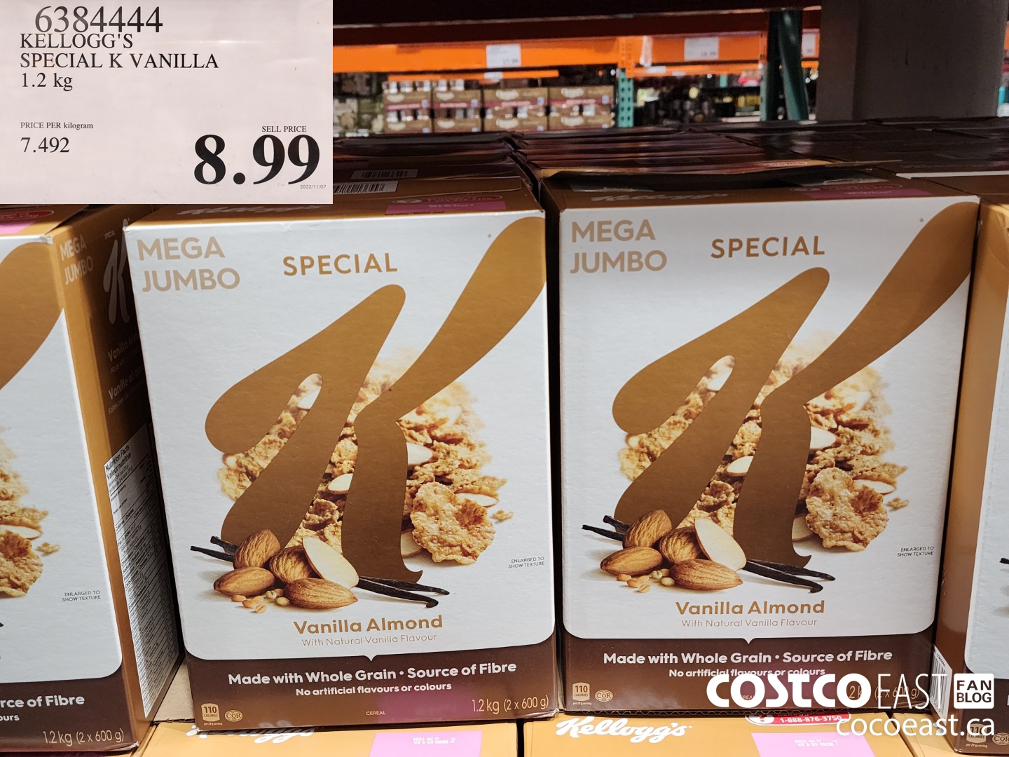 6384444 KELLOGG'S SPECIAL K VANILLA 1.2 KG $8.99