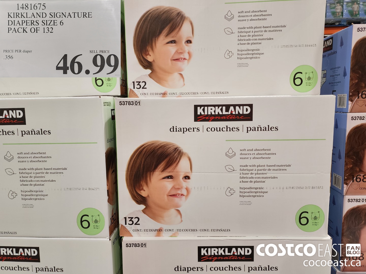 1481675 KIRKLAND SIGNATURE DIAPERS SIZE 6 PACKIORB2 $46.99