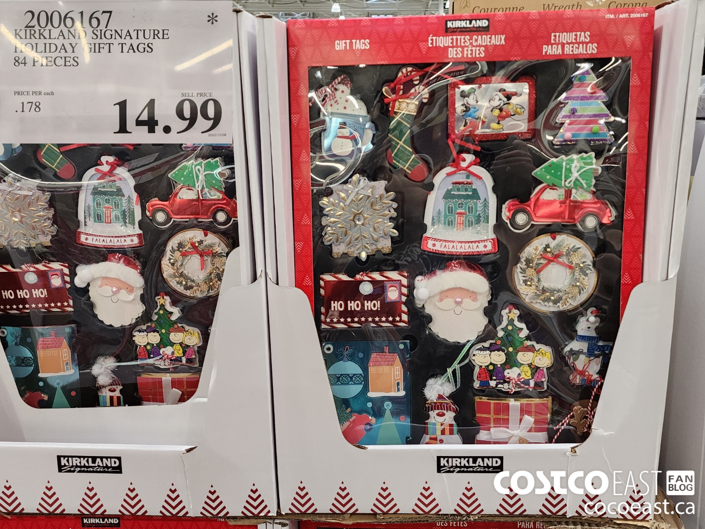 2006167 KIRKLAND SIGNATURE HOLIDAY GIFT TAGS 84 PIECES $14.99