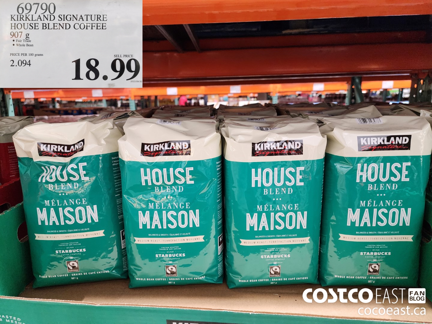 69790 KIRKLAND SIGNATURE HOUSE BLEND COFFEE 907 G $18.99