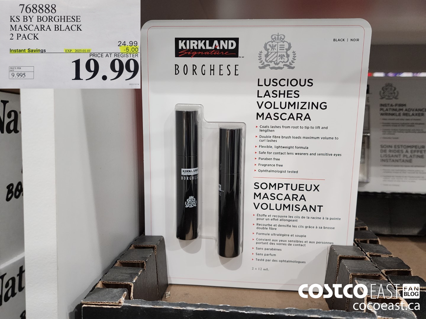 768888 KS BY BORGHESE MASCARA BLACK 2 PACK ($5.00 INSTANT SAVINGS EXPIRES ON 2023-01-01) $19.99