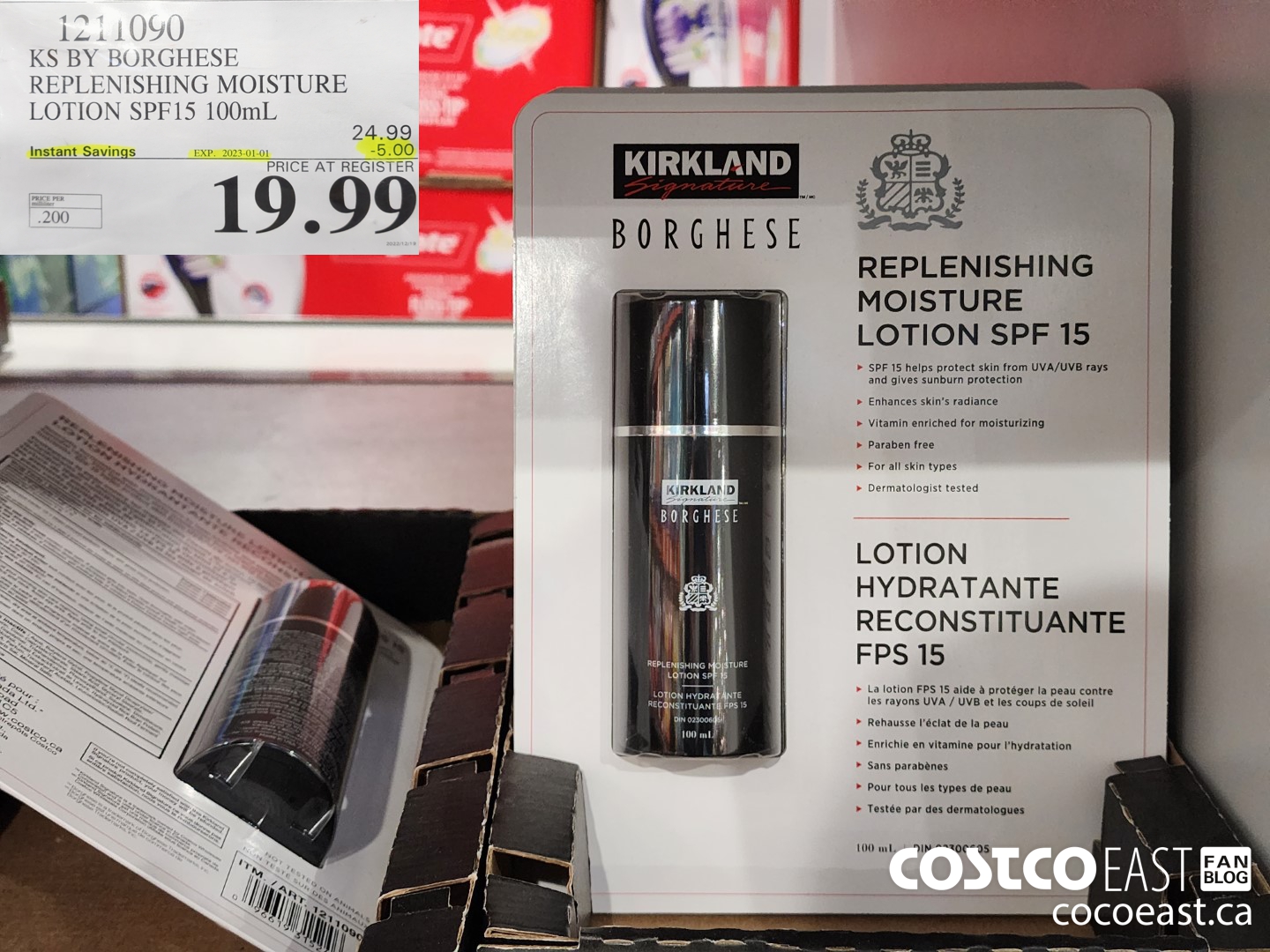 1211090 KS BY BORGHESE REPLENISHING MOISTURE LOTION SPF15 100ML ($5.00 INSTANT SAVINGS EXPIRES ON 2023-01-01) $19.99