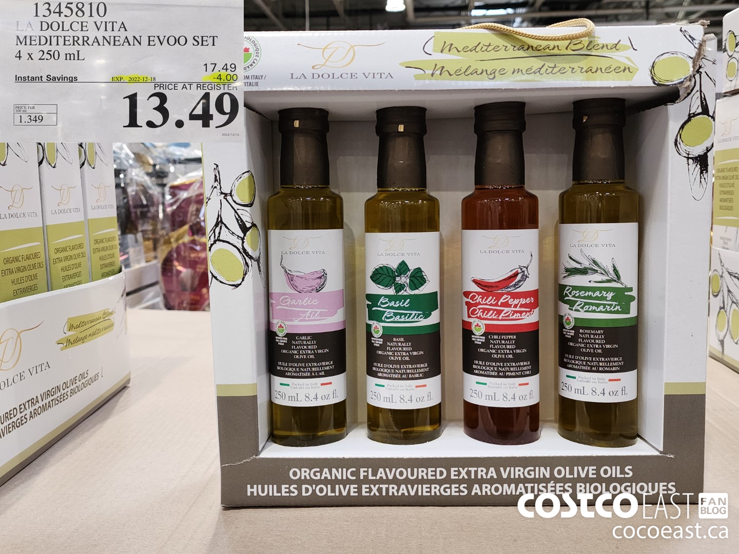 1345810 LA DOLCE VITA MEDITARRANEAN EVOO SET 4 X 250 ML ($4.00 INSTANT SAVINGS EXPIRES ON 2022-12-18) $13.49
