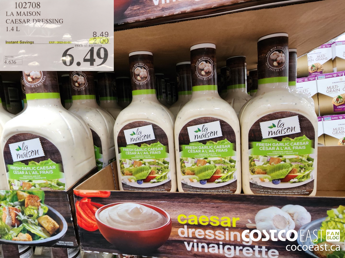 102708 LA MAISON CAESAR DRESSING 1.4L ($2.00 INSTANT SAVINGS EXPIRES ON 2023-01-01) $6.49