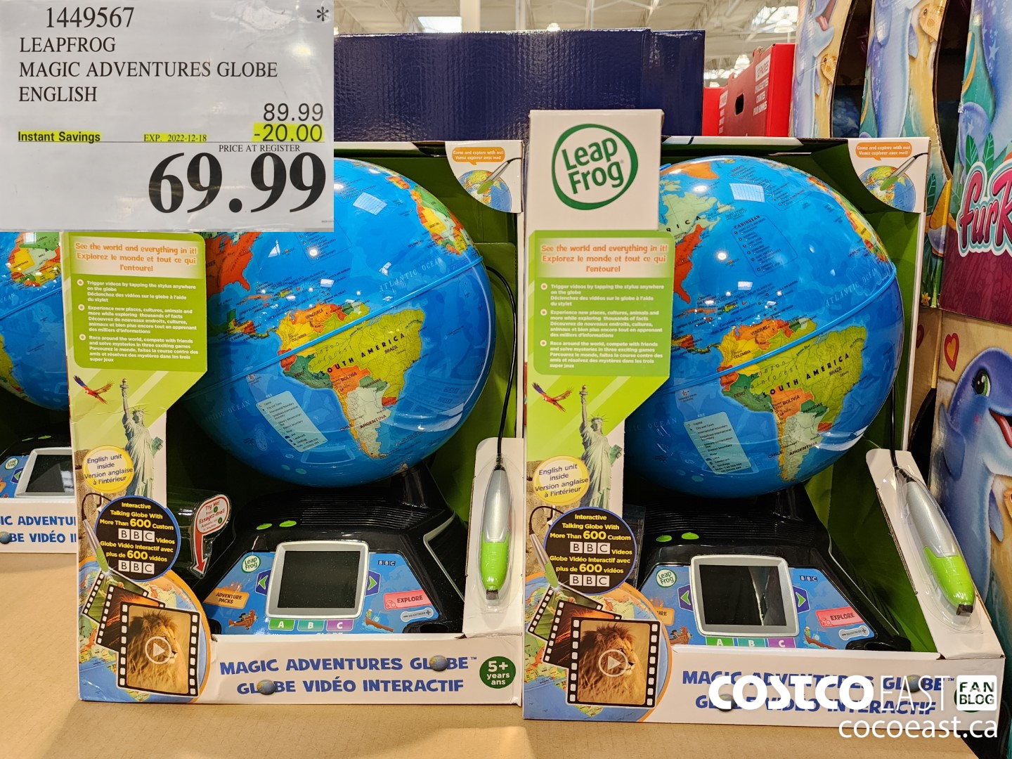 1449567 LEAPFROG MAGIC ADVENTURES GLOBE ENGLISH ($20.00 INSTANT SAVINGS EXPIRES ON 2022-12-18) $69.99