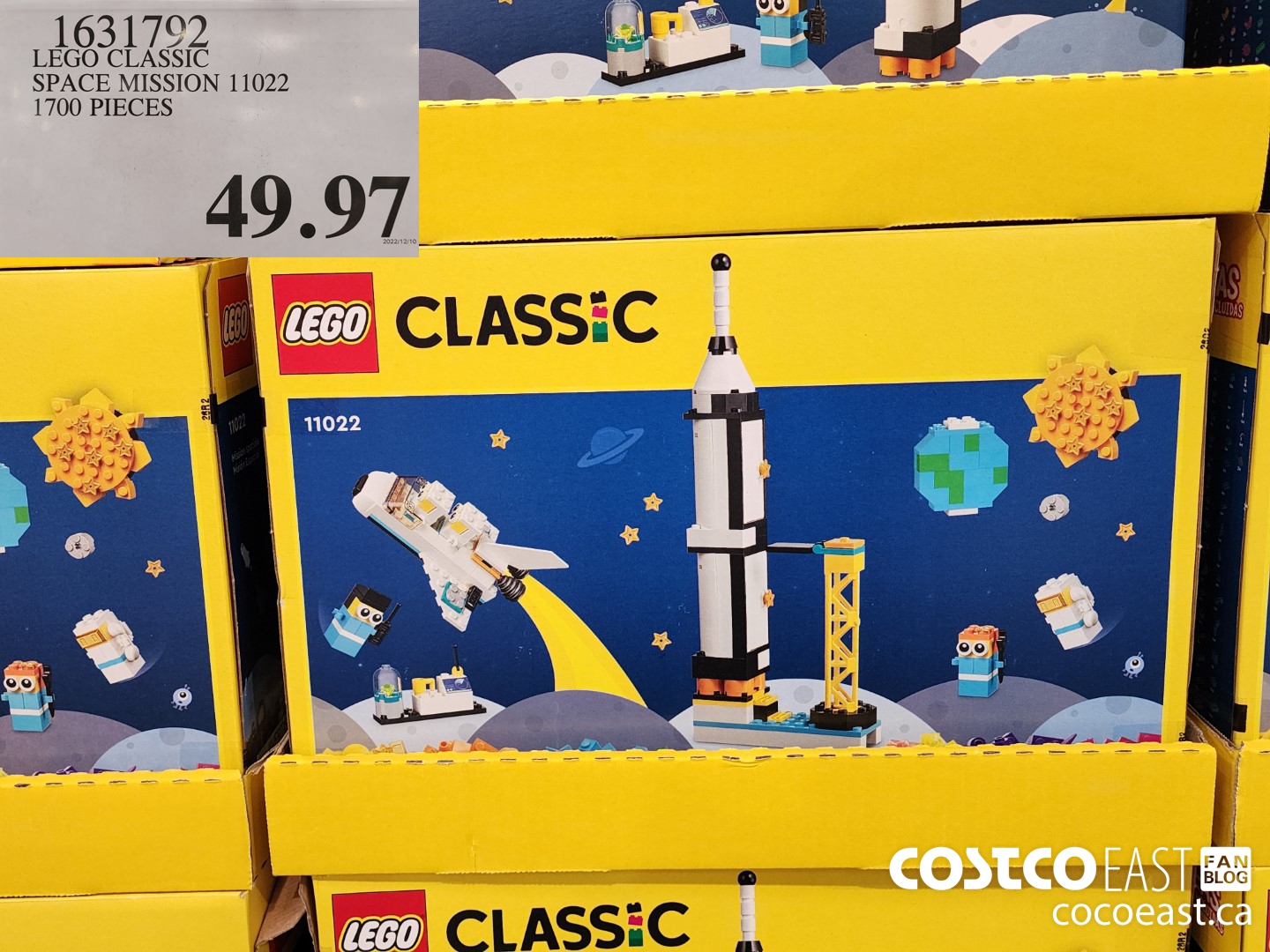 1631792 LEGO CLASSIC SPACE MISSION 11022 1700 PIECES $49.97
