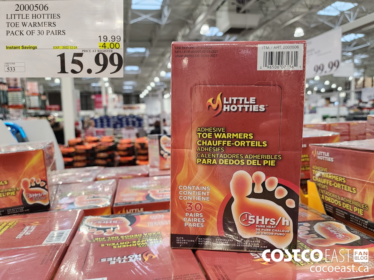 2000506 LITTLE HOTTIES TOE WARMERS PACK OF 30 PAIRS ($4.00 INSTANT SAVINGS EXPIRES ON 2022-12-24) $15.99
