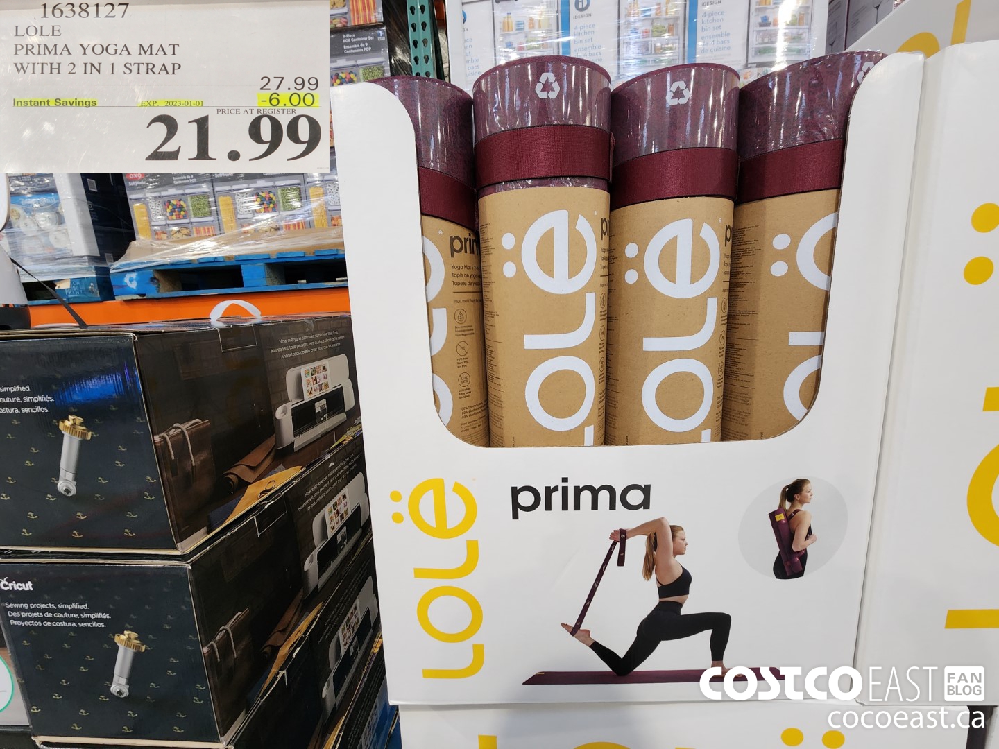 LOLE PRIMA YOGA MAT WITH 2 IN 1 STRAP at Costco Brant St Burlington