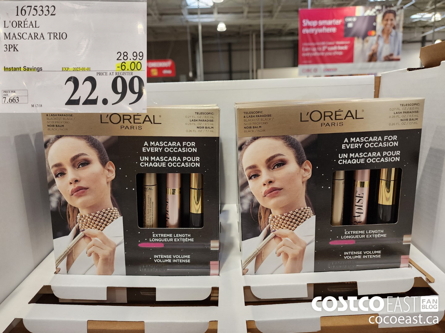 1675332 L'OREAL MASCARA TRIO 3PK ($6.00 INSTANT SAVINGS EXPIRES ON 2023-01-01) $22.99