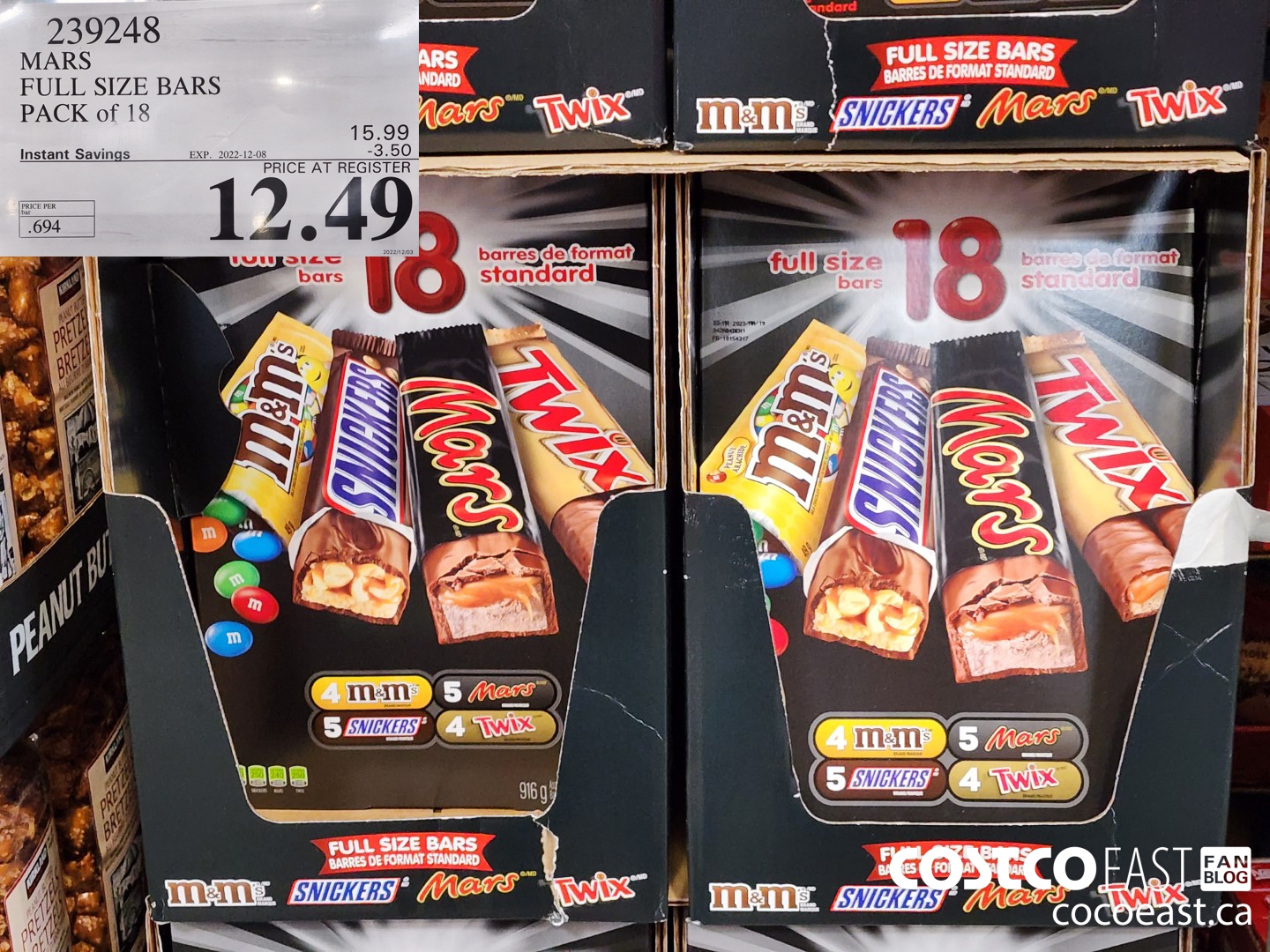 239248 MARS FULL SIZE BARS PACK of 18 ($3.50 INSTANT SAVINGS EXPIRES ON 2022-12-08) $12.49