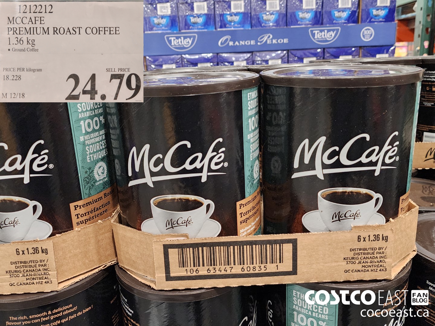 1212212 MCCAFE PREMIUM ROAST COFFEE 1. 36 kg $24.79