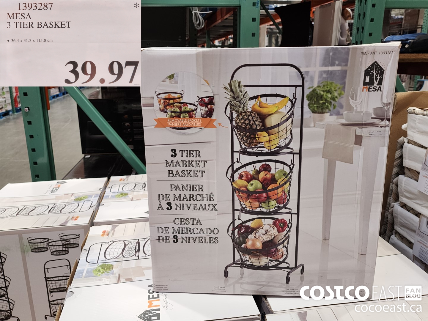 1393287 MESA 3 TIER BASKET $39.97