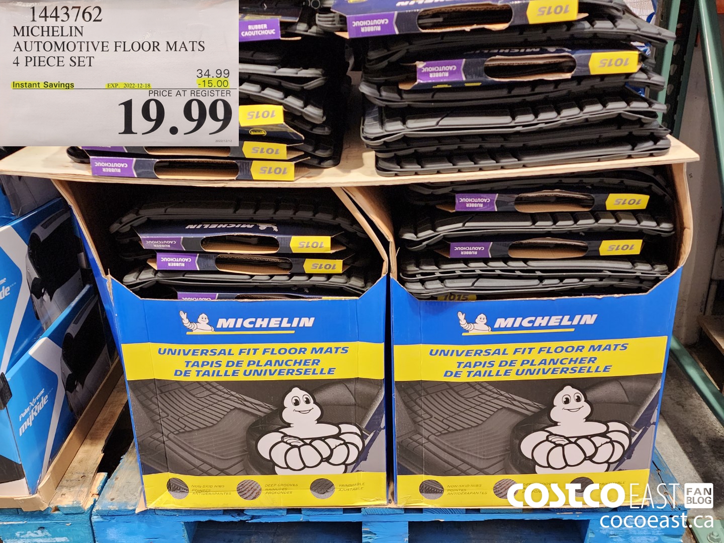 1443762 MICHELIN AUTOMOTIVE FLOOR MATS 4 PIECE SET ($15.00 INSTANT SAVINGS EXPIRES ON 2022-12-18) $19.99