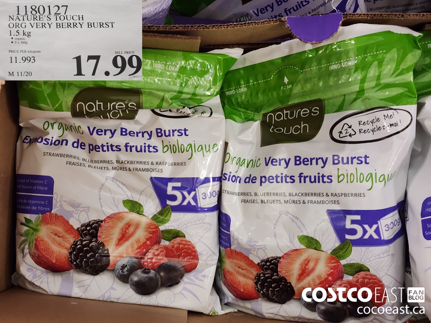 1180127 NATURE'S TOUCH VERY BERRY BURST 1.5 KG $17.99