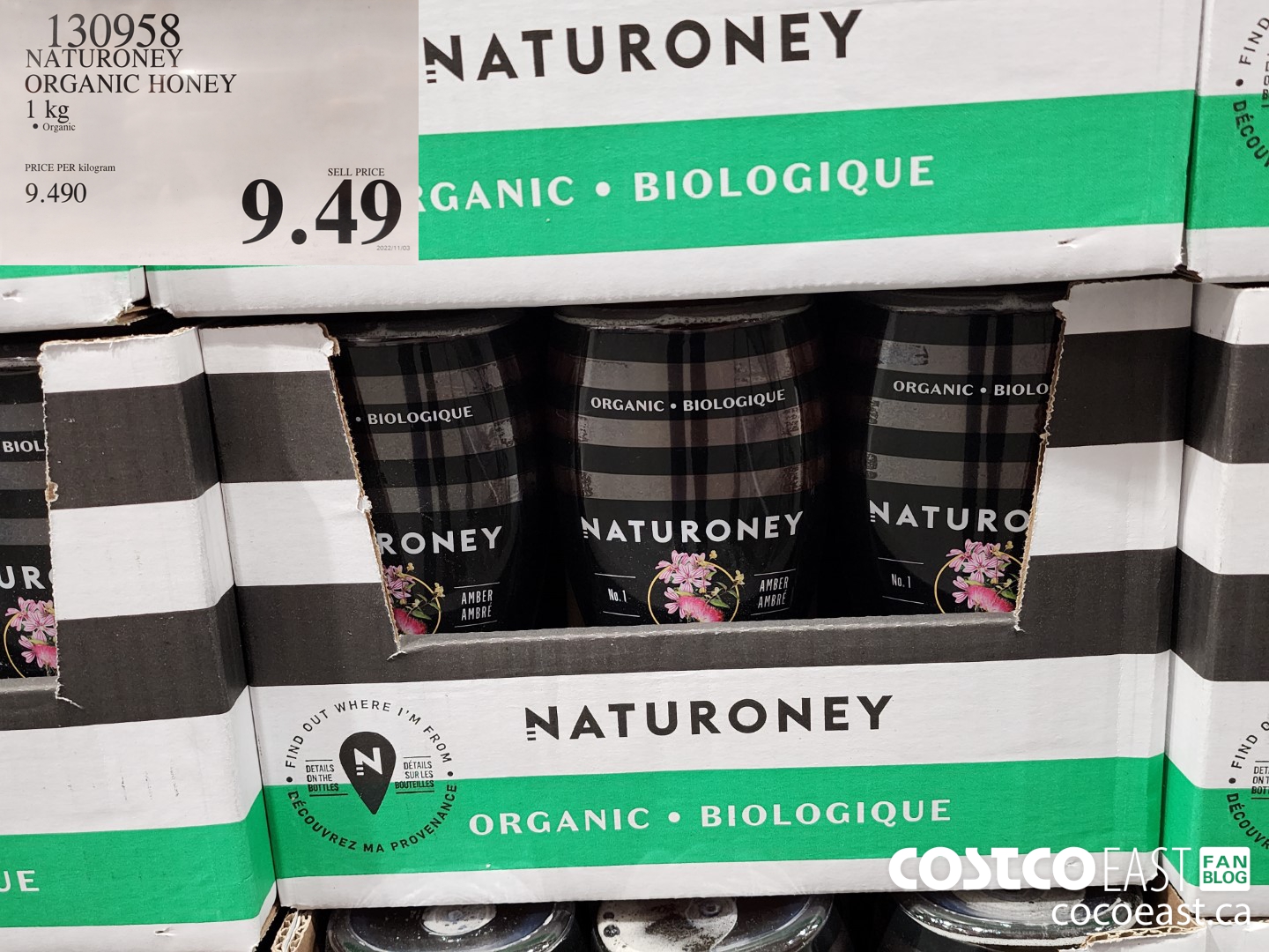 130958 NATURONEY ORGANIC HONEY 1 KG $9.49