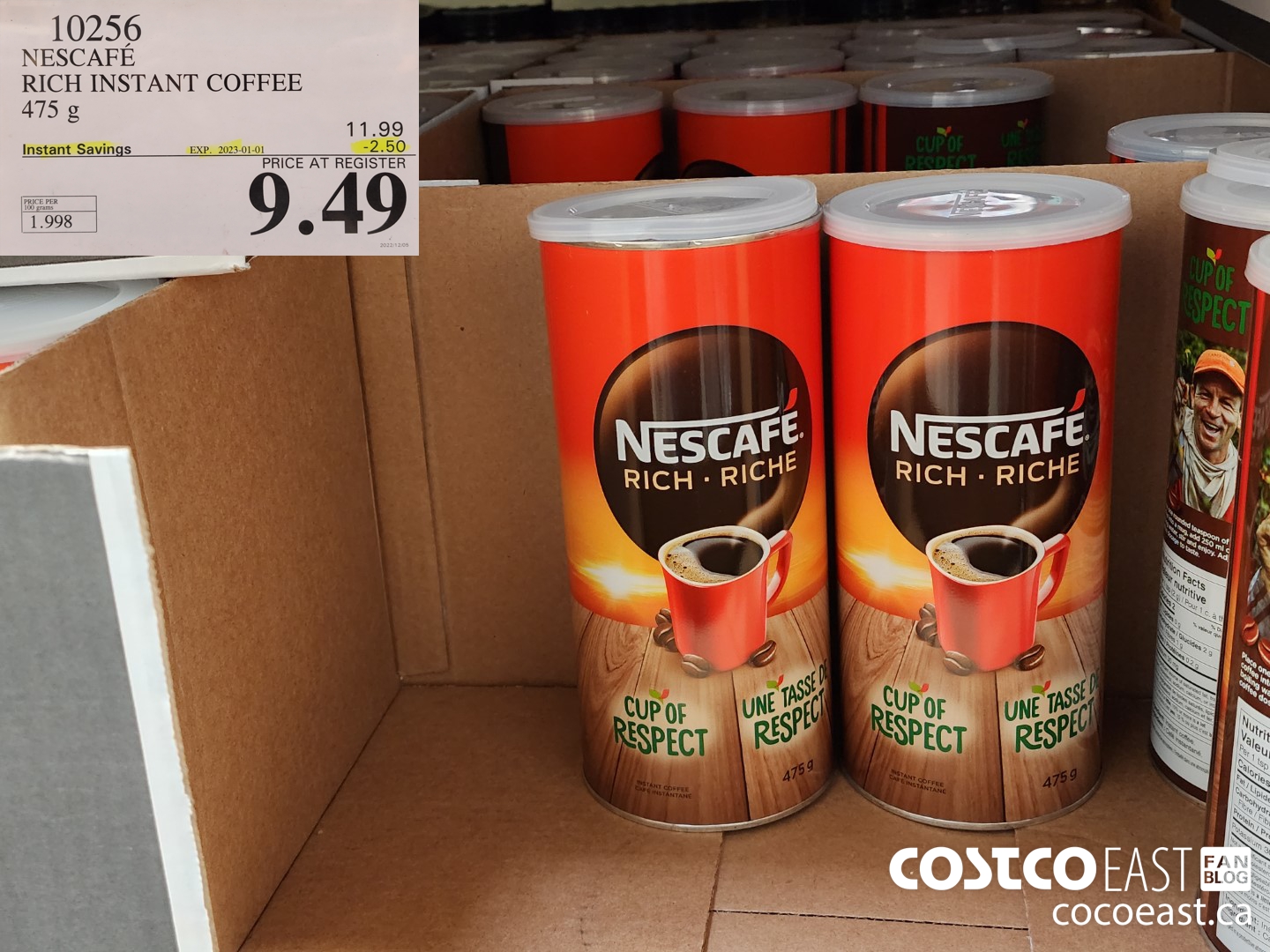 10256 NESCAFE RICH INSTANT COFFEE 475 G ($2.50 INSTANT SAVINGS EXPIRES ON 2023-01-01) $9.49