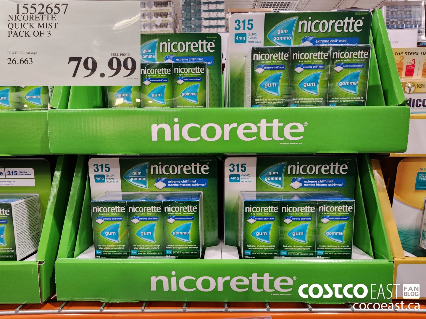 1552657 NICORETTE QUICK MIST PACK OF 3 $79.99