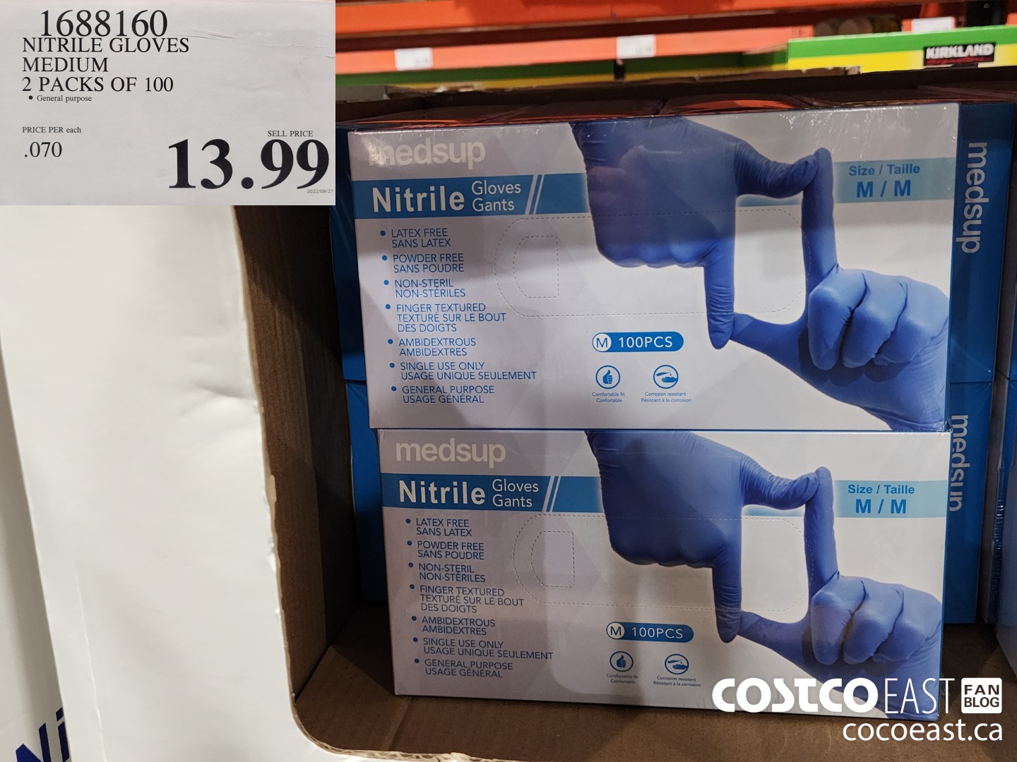 1688160 NITRILE GLOVES MEDIUM 2 PACKS OF 100 $13.99