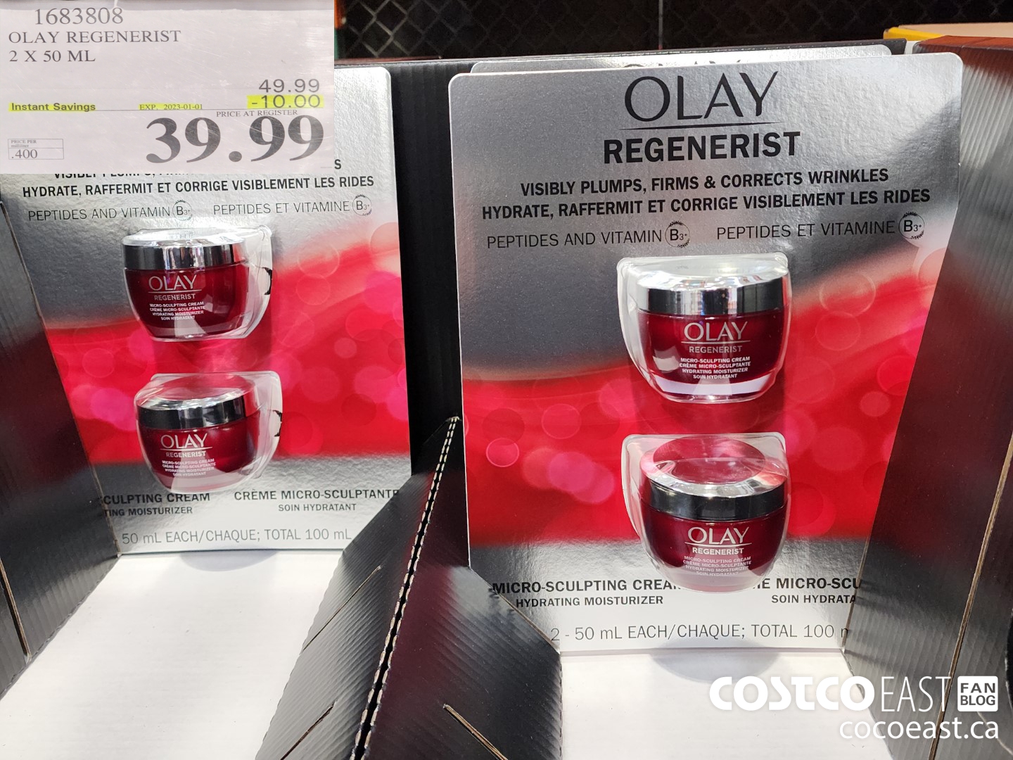 1683808 OLAY REGENERIST 2 X 50 ML ($10.00 INSTANT SAVINGS EXPIRES ON 2023-01-01) $39.99