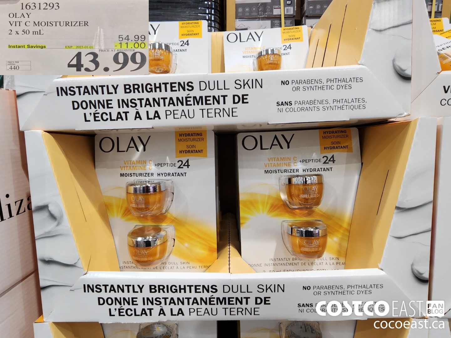 1631293 OLAY VIT C MOISTURIZER 2 x 50 mL ($11.00 INSTANT SAVINGS EXPIRES ON 2023-01-01) $43.99