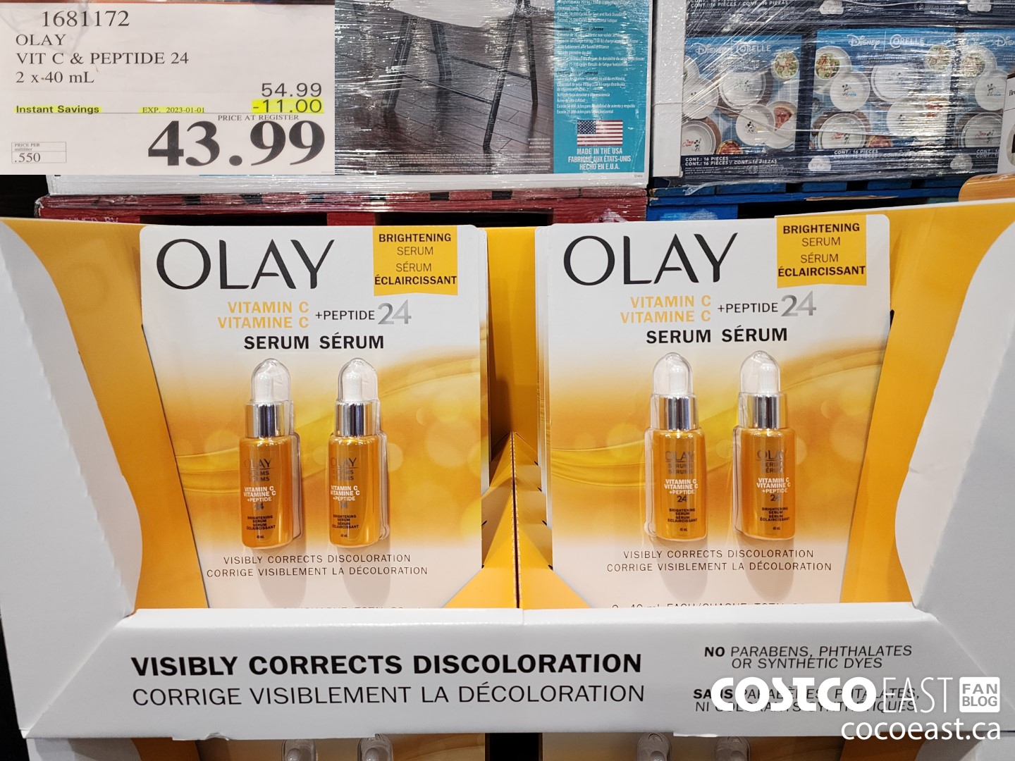 1681172 OLAY VIT C’& PEPTIDE 24 2 X 40 mL ($11.00 INSTANT SAVINGS EXPIRES ON 2023-01-01) $43.99