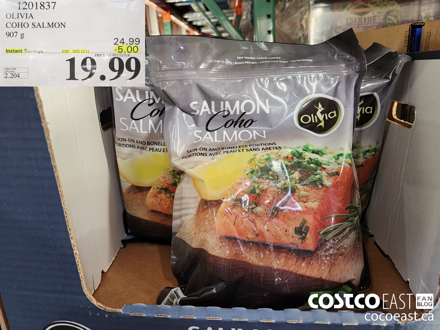 1201837 OLIVIA COHO SALMON 907 G ($5.00 INSTANT SAVINGS EXPIRES ON 2022-12-11) $19.99